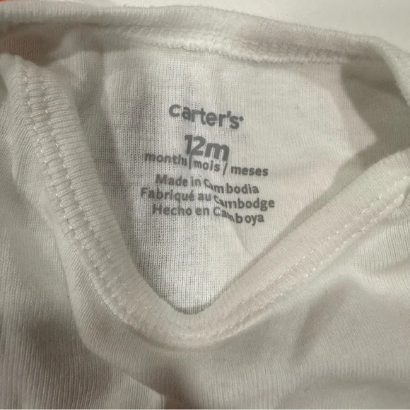 My First Halloween 2 Bodysuits Carters Long Sleeve Tee 1st Top Boys Girls 12M - Picture 3 of 4